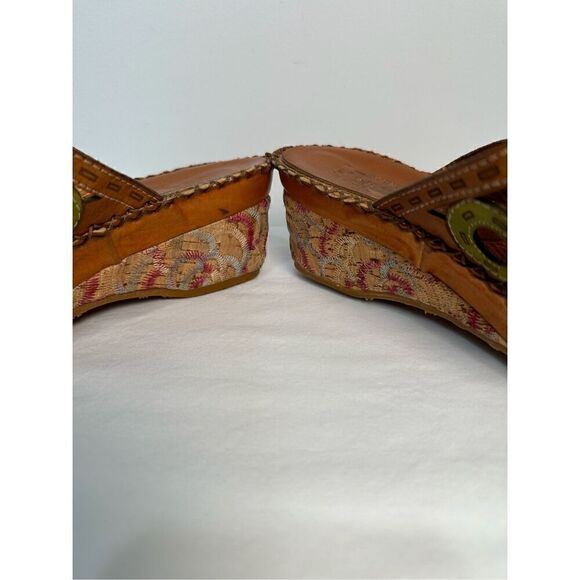 L’ Artiste Spring Step women’s wedge multi color sandal size 10. #S-1165 - Picture 3 of 10